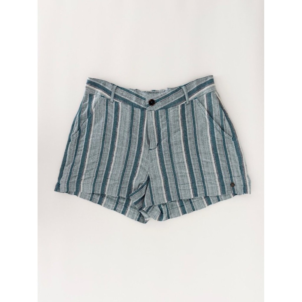 NWT Roxy Sailing Dream Stripe Drawstring Cotton Beach Coastal Shorts Nautical L - Picture 2 of 15